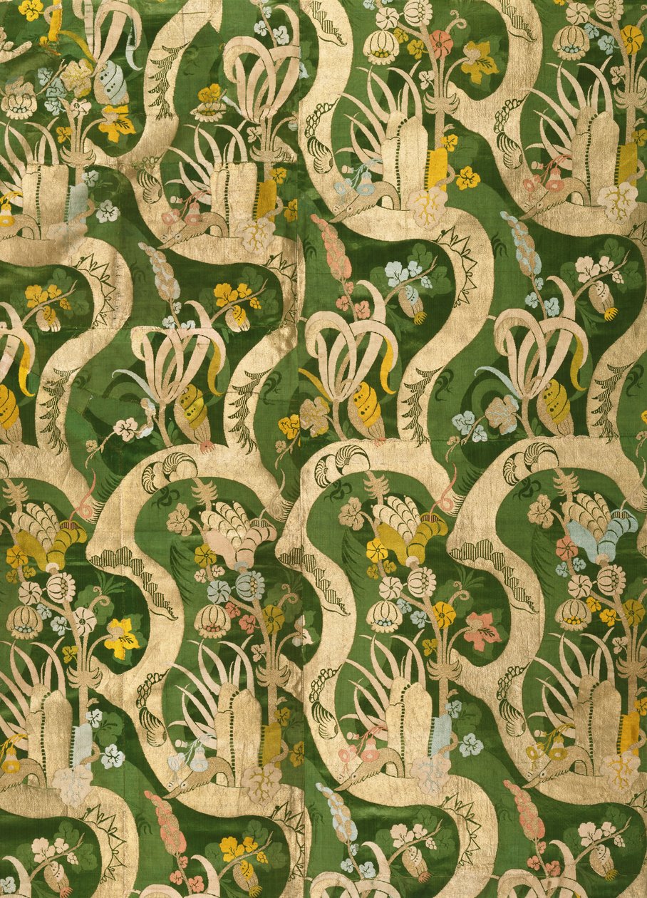 Artista Desconocido, Italiano - Textil Tejido (seda con diseño extraño) de Unbekannt Unbekannt