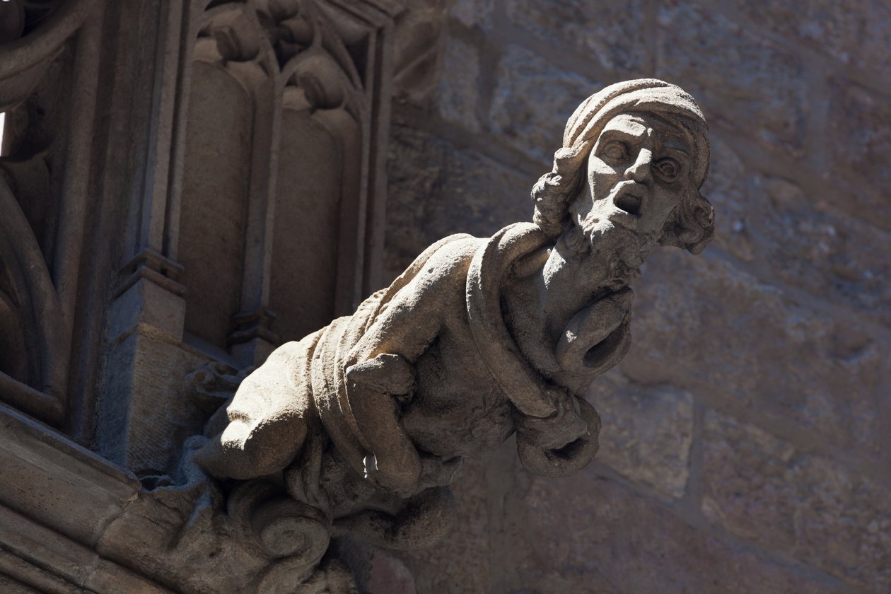 Barcelona, España. Gárgola en edificio del Barrio Gótico. de Unbekannt Unbekannt