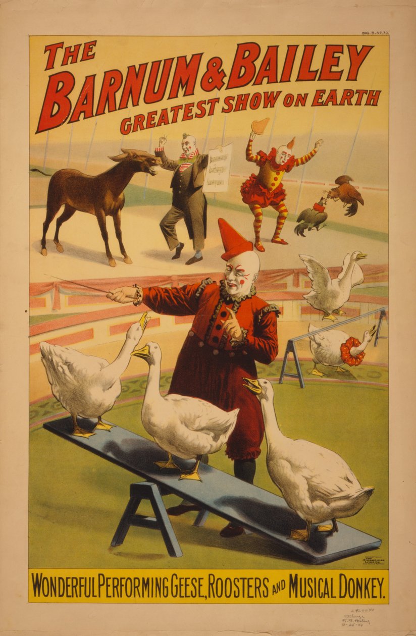 Póster del Circo Barnum y Bailey, c.1900 de Unbekannt Unbekannt
