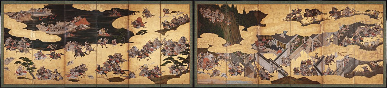 Escenas de batalla del Cuento de Heike (Heike Monogatari) de Unbekannt Unbekannt