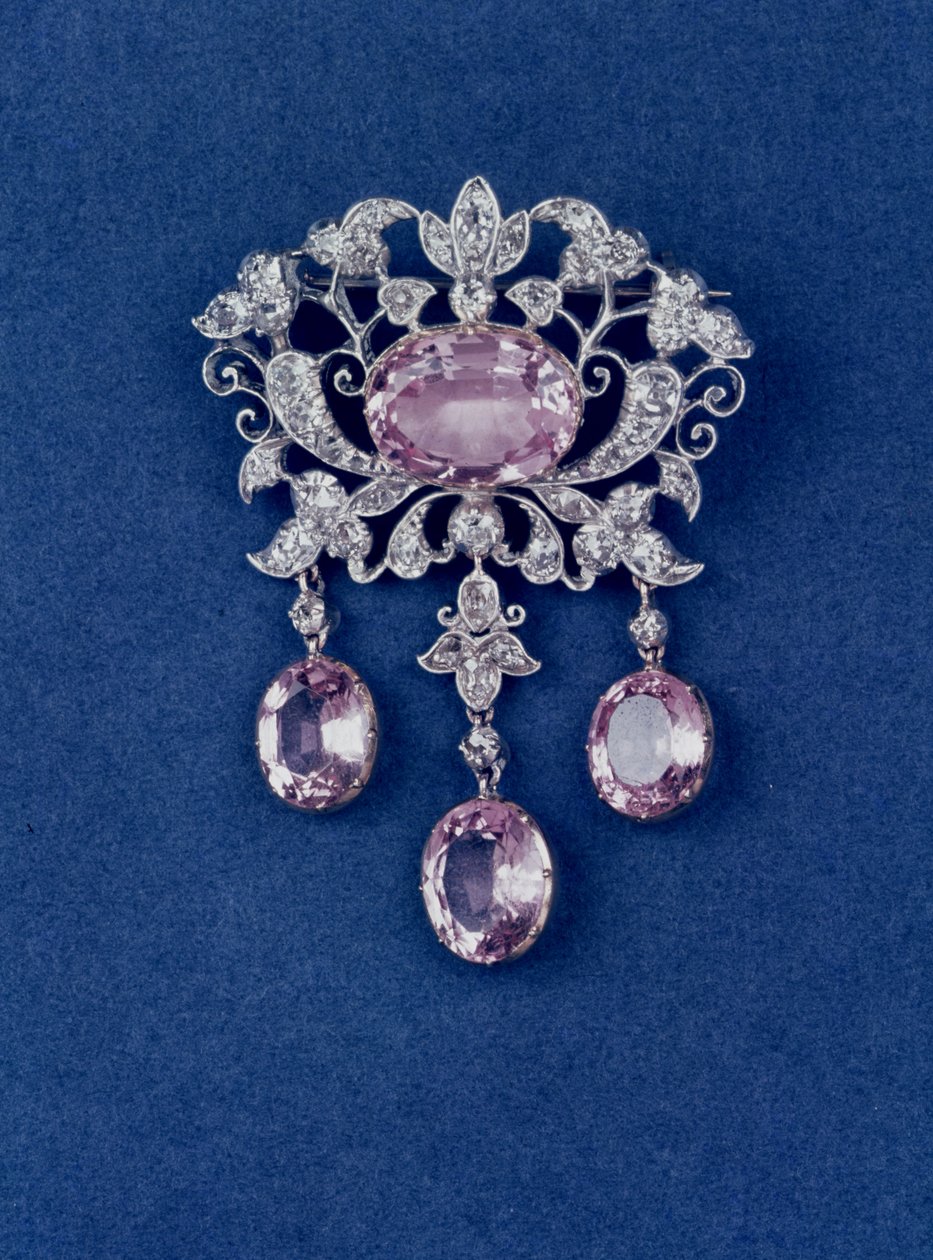 Broche en forma de flor, c.1780 topacio y diamante de Unbekannt Unbekannt