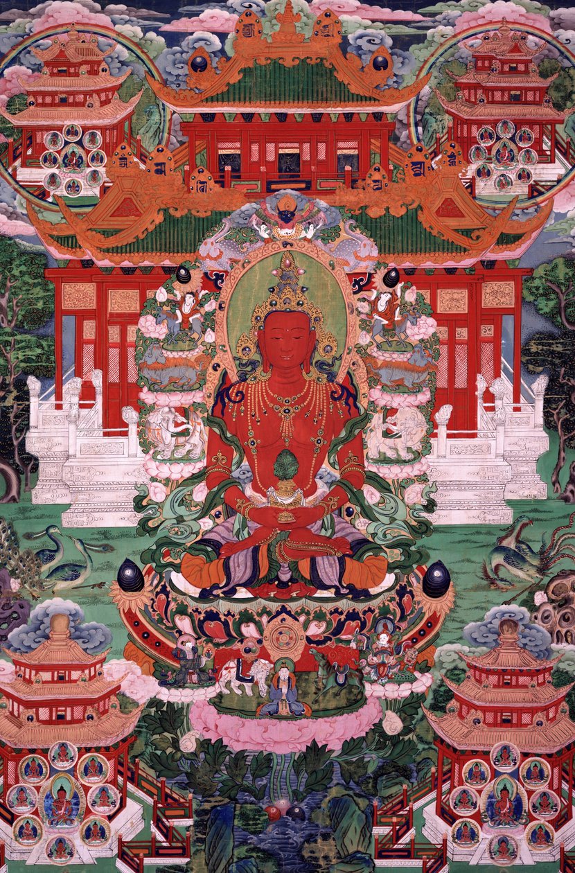 Buda Amitayus en su Tierra Pura de Unbekannt Unbekannt