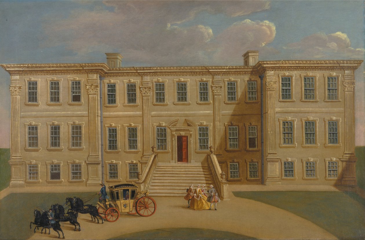 Calke Hall, Derbyshire, la residencia de Sir Henry Harpur, Bt. de Unbekannt Unbekannt