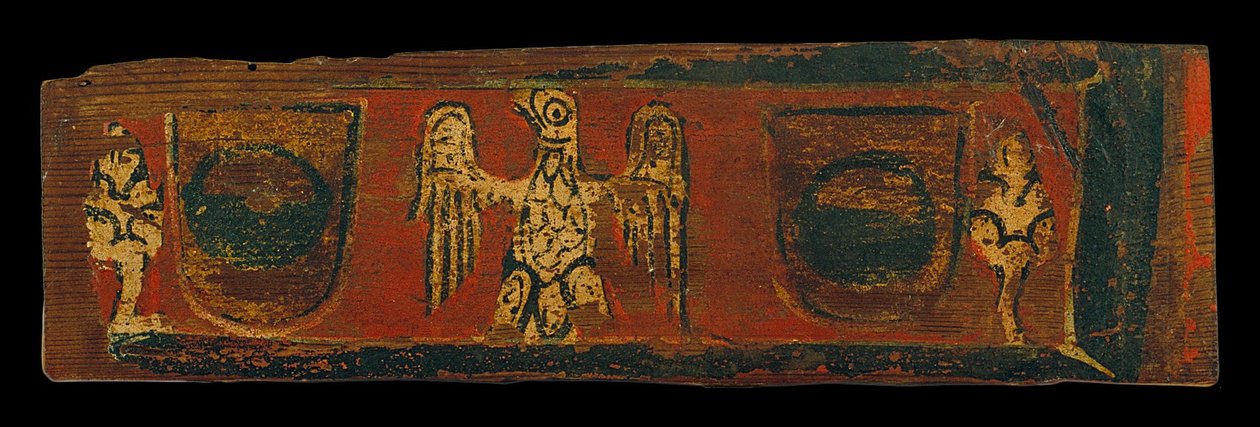 Panel de techo con un águila entre escudos de armas de la familia Caldes y motivos vegetales de Unbekannt Unbekannt