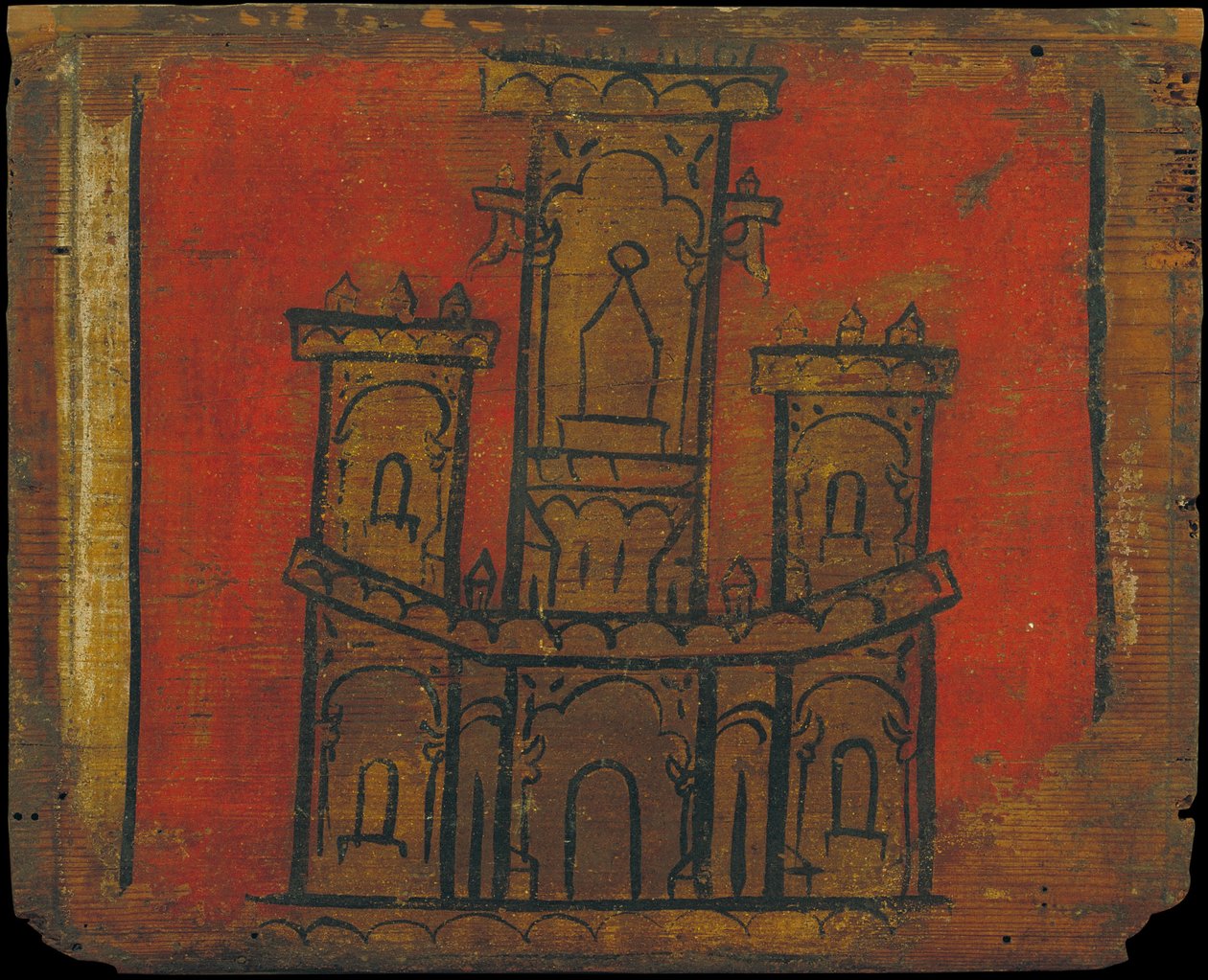 Panel de techo con castillo de Unbekannt Unbekannt