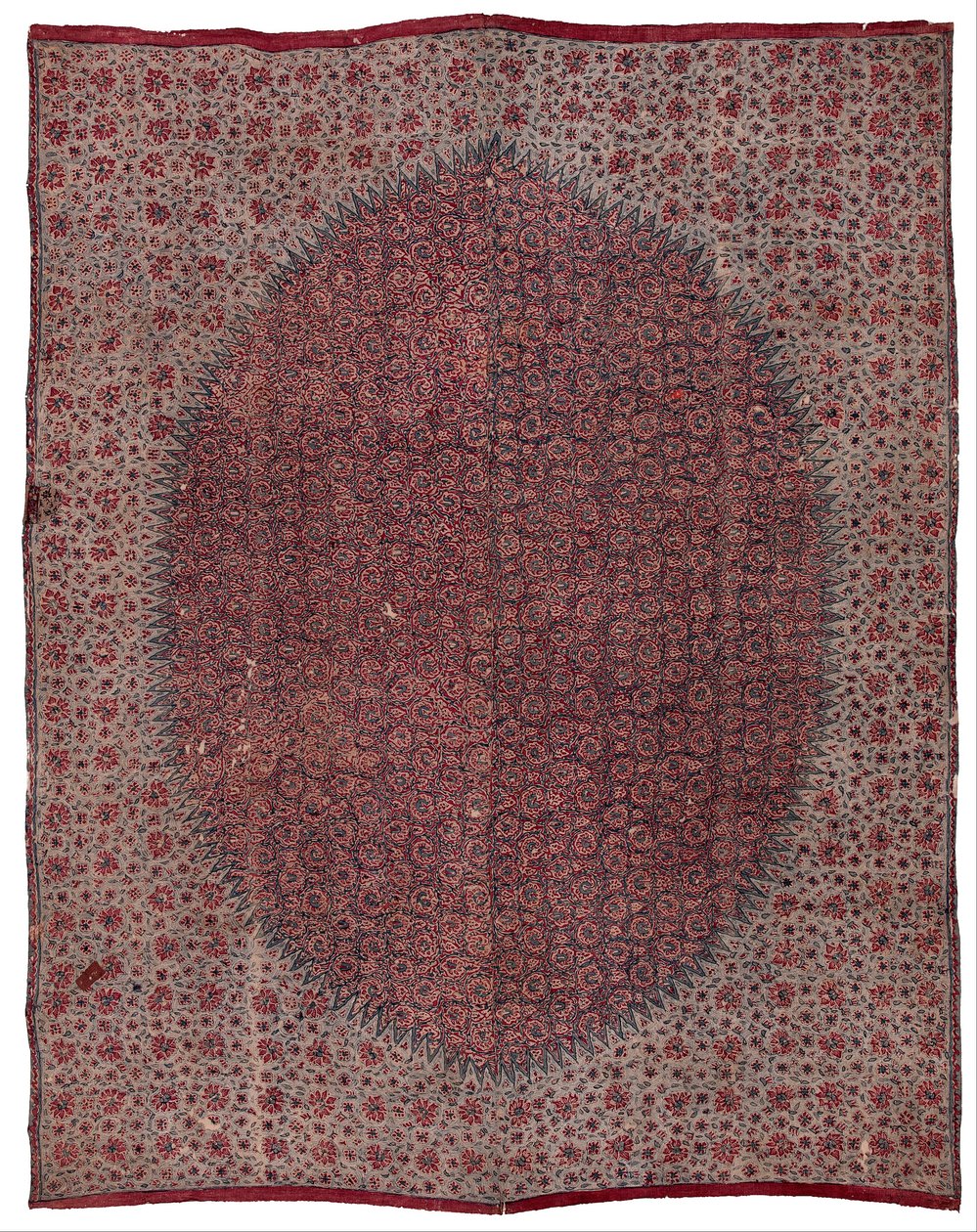 Tela ceremonial y reliquia sagrada (dodot) con diseño de chintz floral de Unbekannt Unbekannt