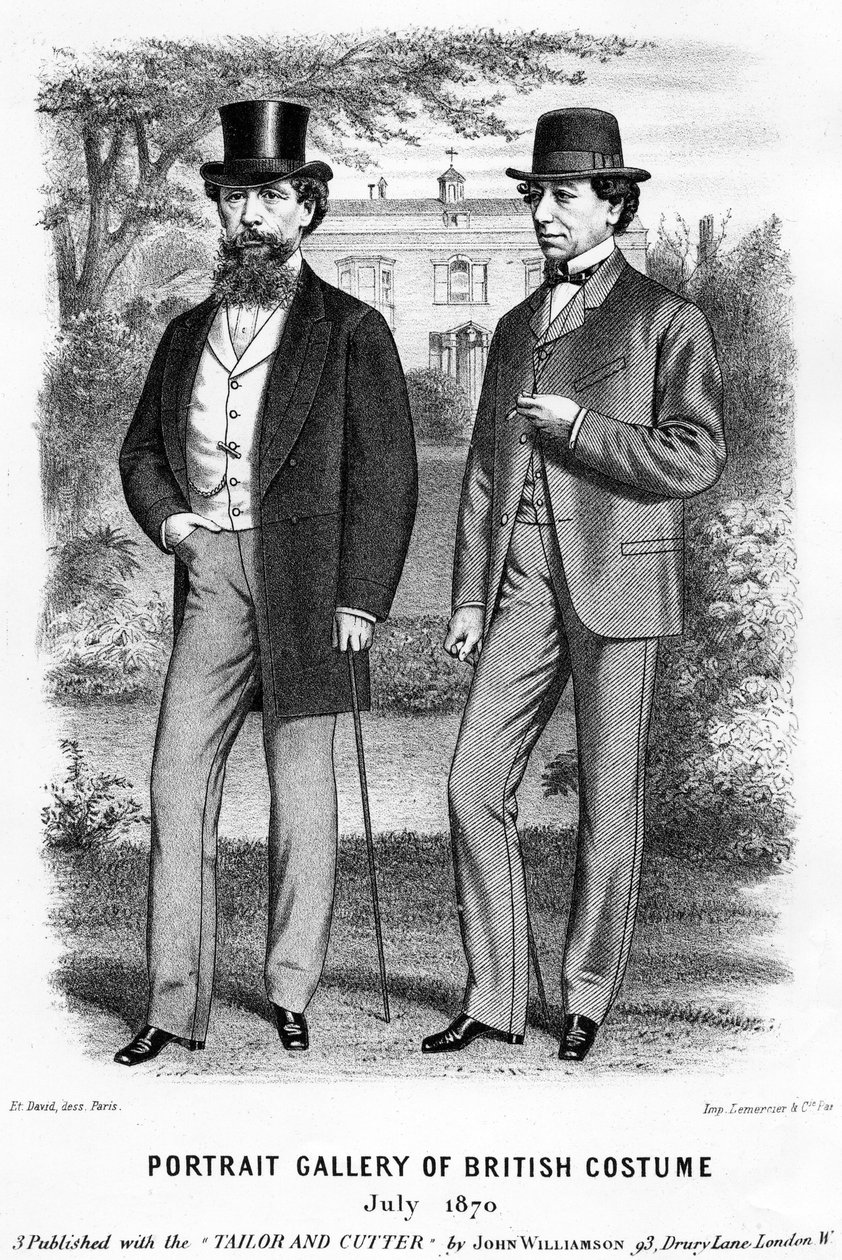 Charles Dickens y Benjamin Disraeli, 1870 (litografía) de Unbekannt Unbekannt