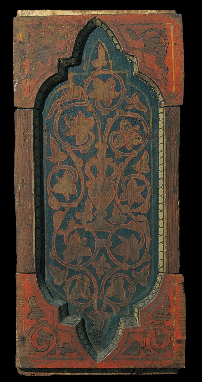 Panel de techo artesonado con motivos vegetales de Unbekannt Unbekannt