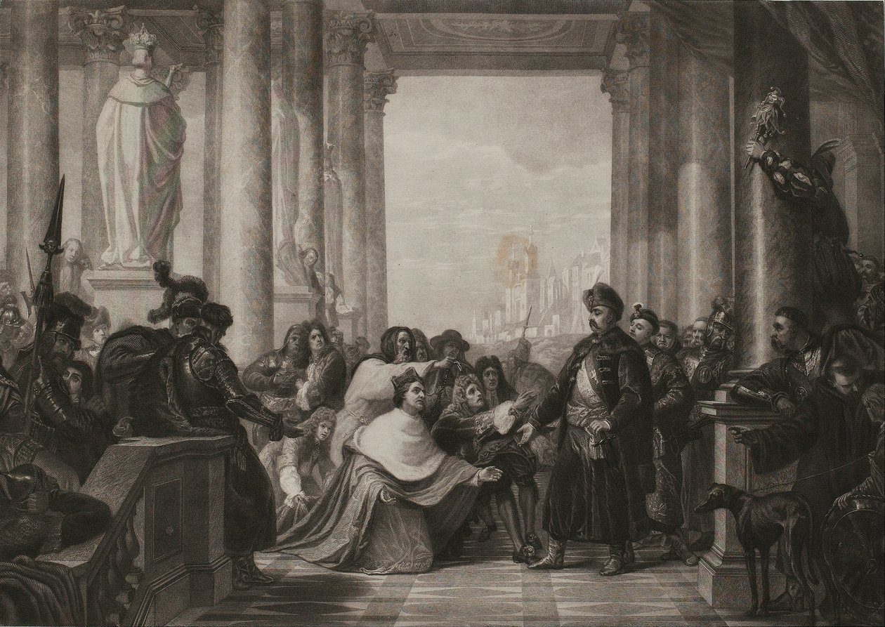 El Conde Wilczek suplicando a Juan III Sobieski para liberar Viena de Unbekannt Unbekannt