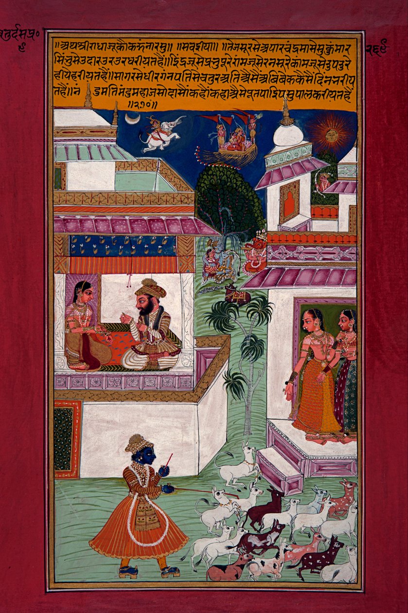 El vaquero Krishna y Radha sorprendida de Unbekannt Unbekannt