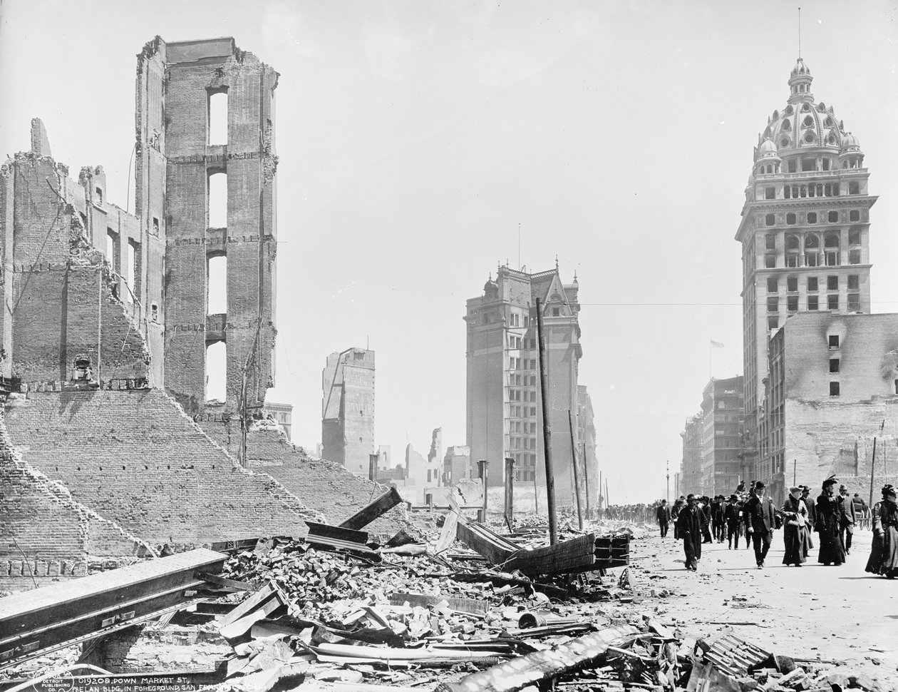 Down Market St., edificio Phelan en primer plano, San Francisco, Cal. de Unbekannt Unbekannt