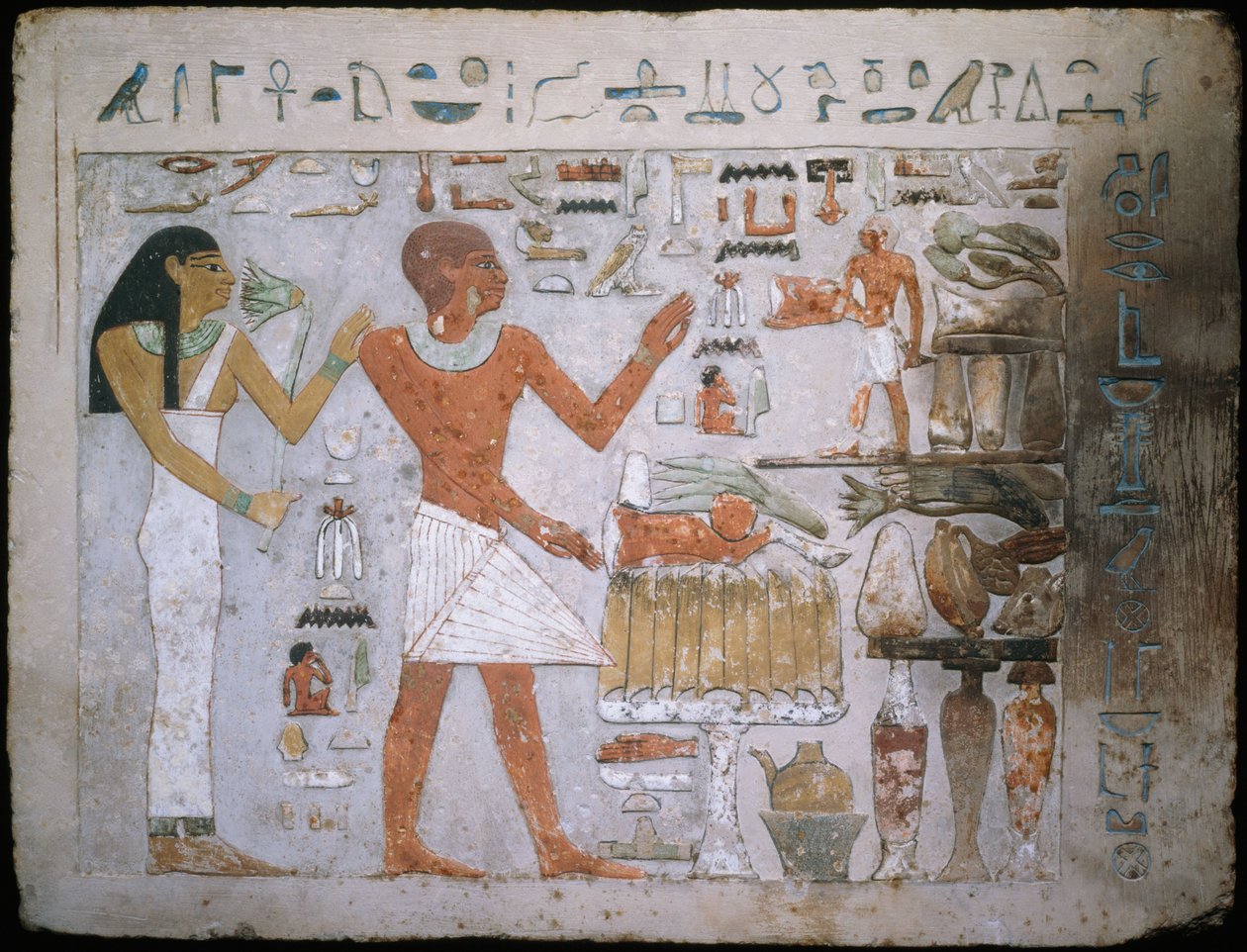 Fragmento de pared de la tumba de Amenemhet y su esposa Hemet de Unbekannt Unbekannt