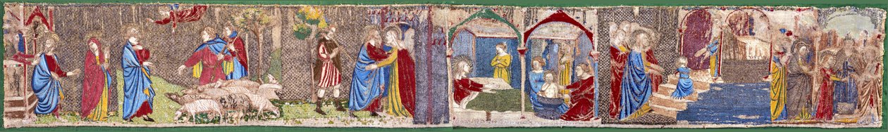 Bordado con escenas de la vida de la Virgen de Unbekannt Unbekannt