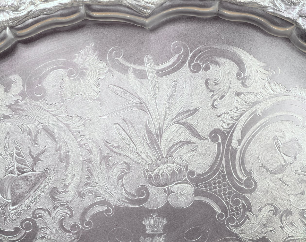 Ejemplo de grabado plano, diseño de juncos, c.1845 de Unbekannt Unbekannt