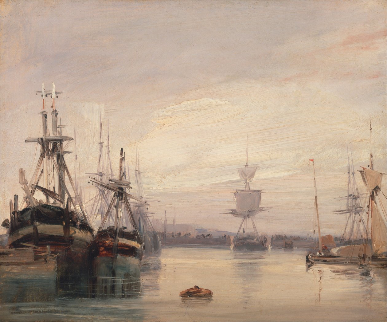 Escena de puerto francés de Unbekannt Unbekannt