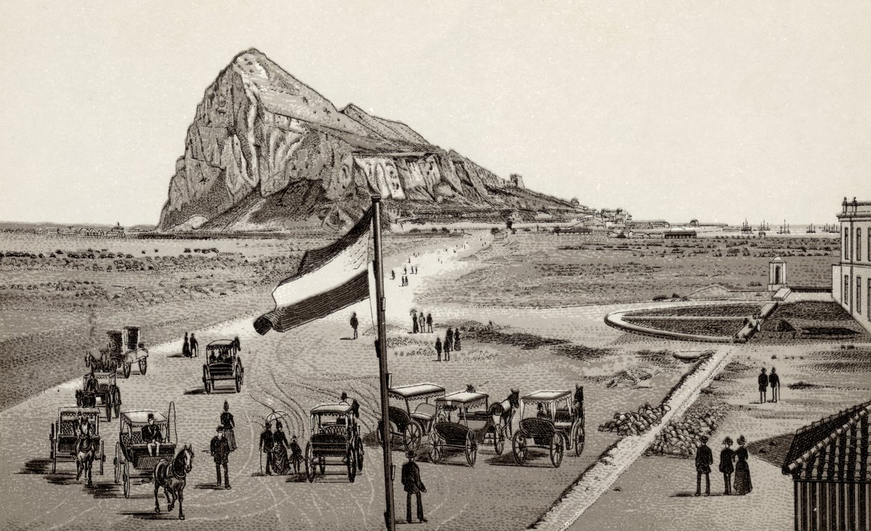 Gibraltar desde la línea española, de 