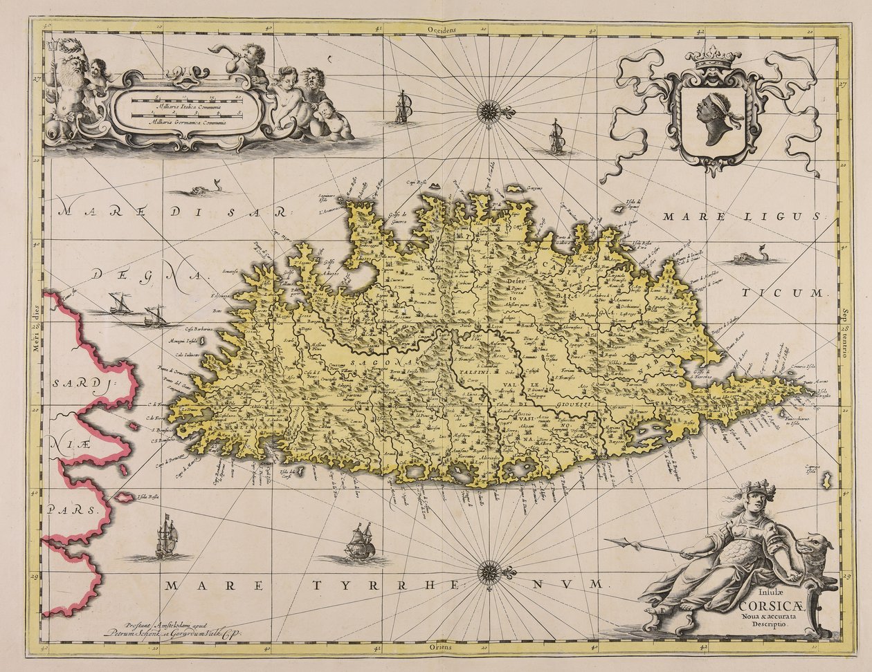 Nueva y precisa descripción de la Isla de Córcega de Unbekannt Unbekannt