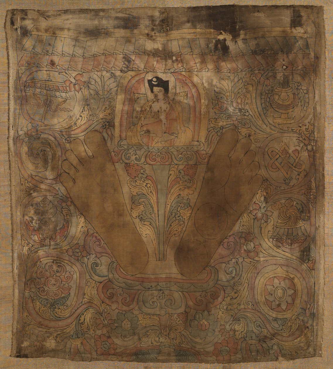 Karmapa con sus huellas de Unbekannt Unbekannt