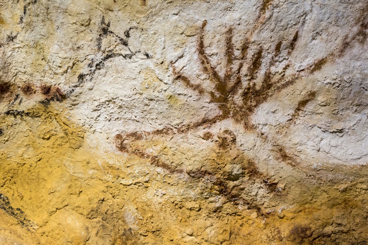 Pintura rupestre de la cueva de Lascaux, Burdeos, Francia de Unbekannt Unbekannt