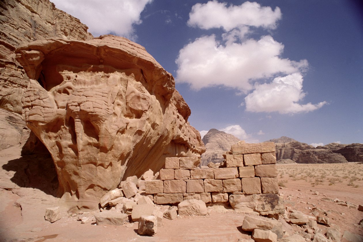 La casa de Lawrence de Arabia durante su ocupación de Wadi Rum en 1917 de Unbekannt Unbekannt