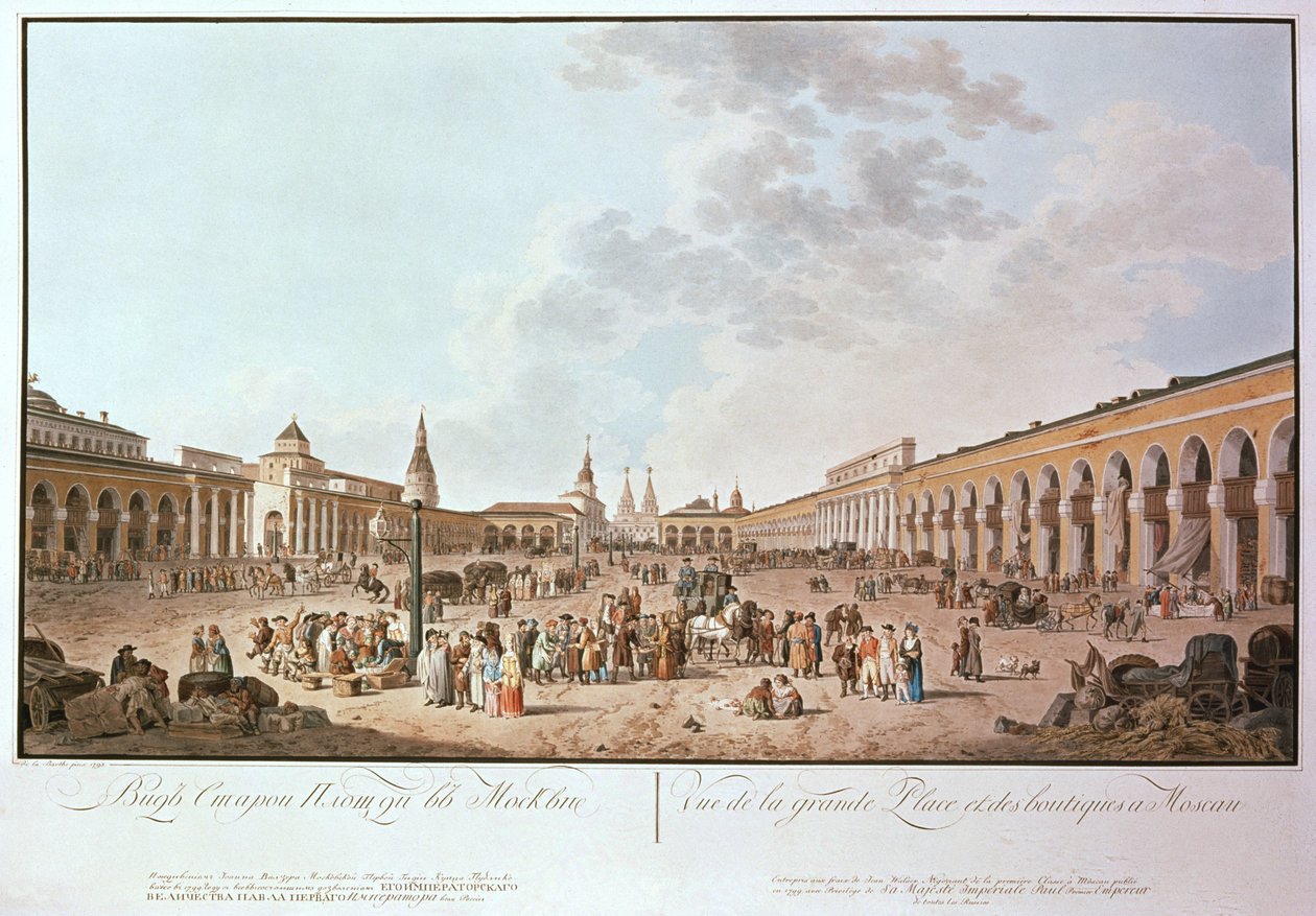 Moscú: vista de la Gran Plaza por de la Berthe, 1799 de Unbekannt Unbekannt