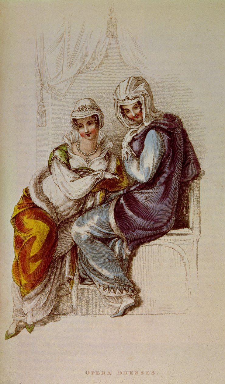 Vestidos de ópera, impresión de Ackermann, 1811 de Unbekannt Unbekannt