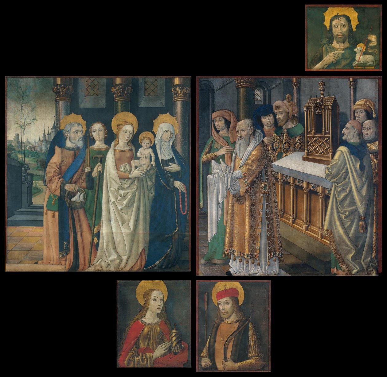 Pinturas de las puertas del órgano de la catedral de La Seu d