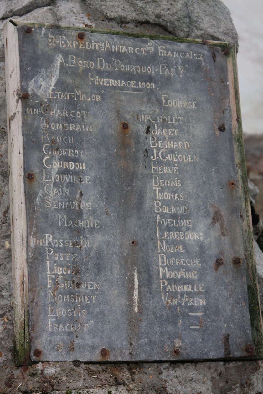 Placa en la cima de la Isla Petermann, Antártida de Unbekannt Unbekannt