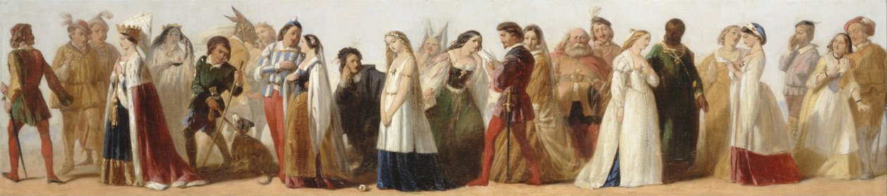 Procesión de personajes de las obras de Shakespeare de Unbekannt Unbekannt