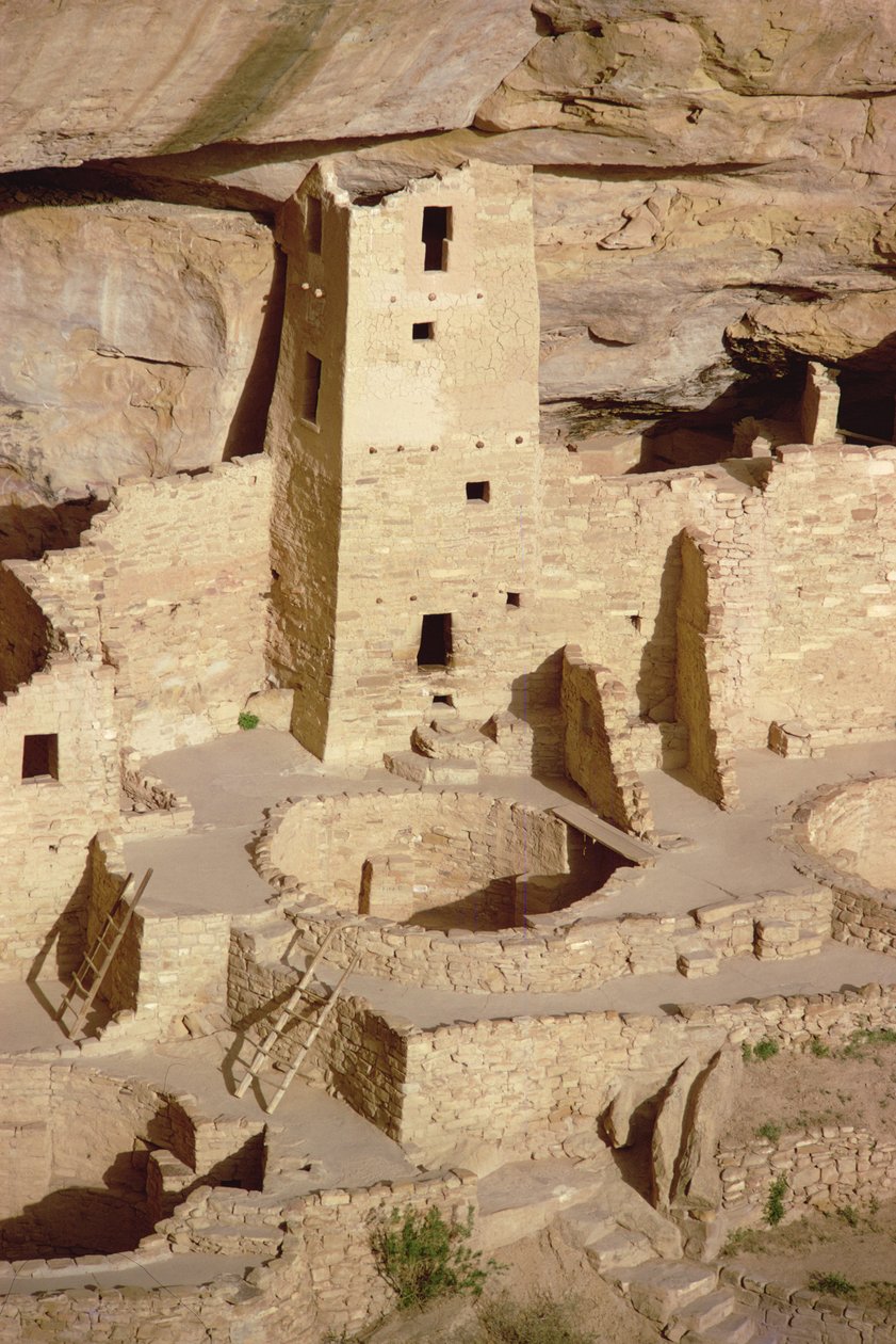 Restos de viviendas en acantilados de indios Pueblo, construidas entre los siglos XI y XIV de Unbekannt Unbekannt