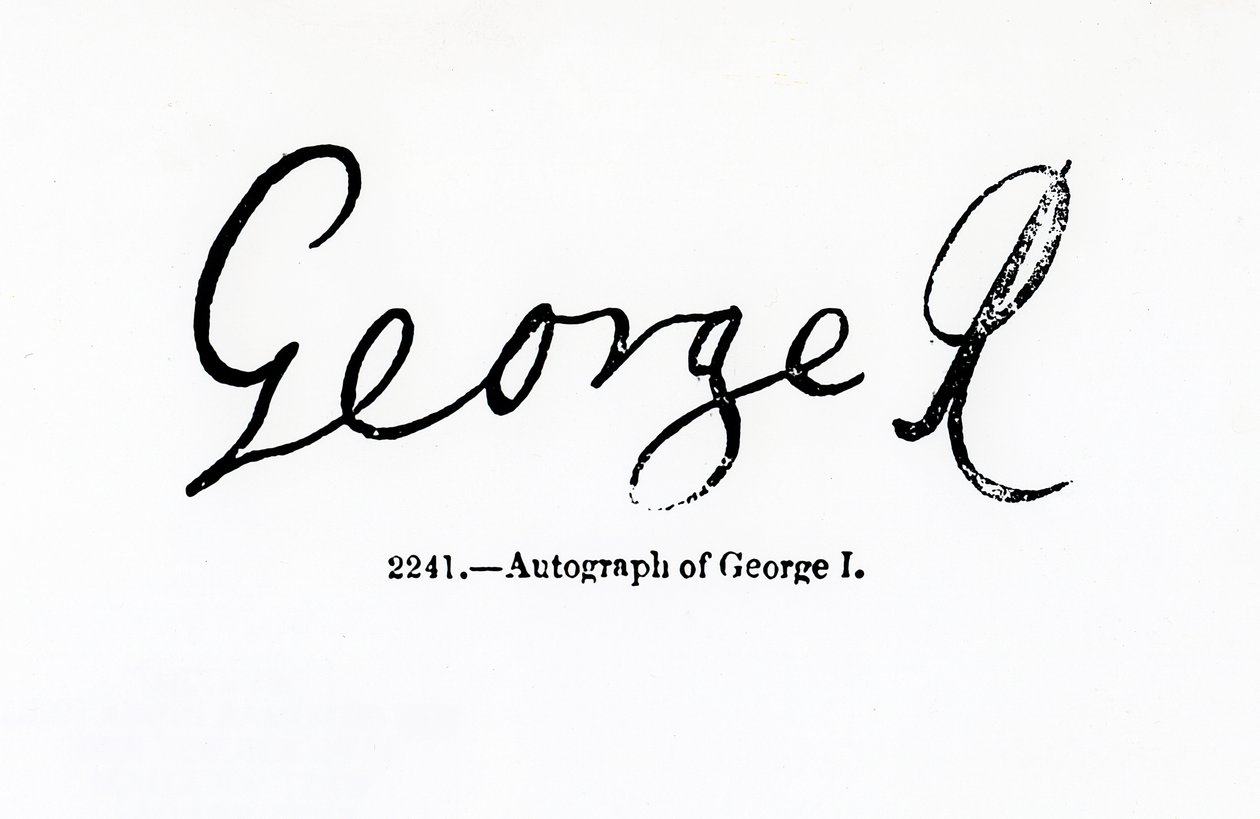 Reproducción de la firma de Jorge I (1660-1727) de Unbekannt Unbekannt