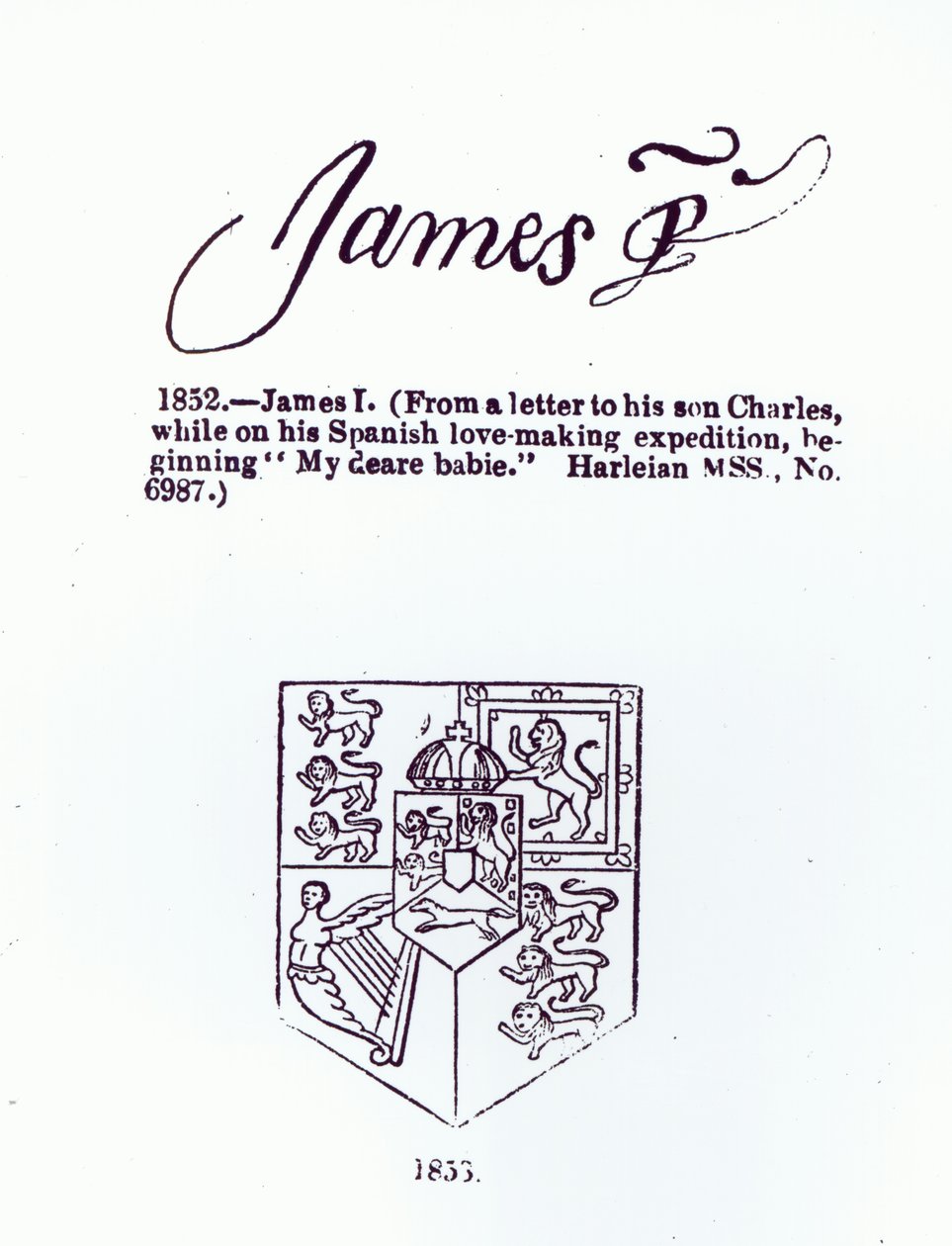 Reproducción de la firma de Jacobo VI y I (1566-1625), 17 de marzo de 1623 de Unbekannt Unbekannt
