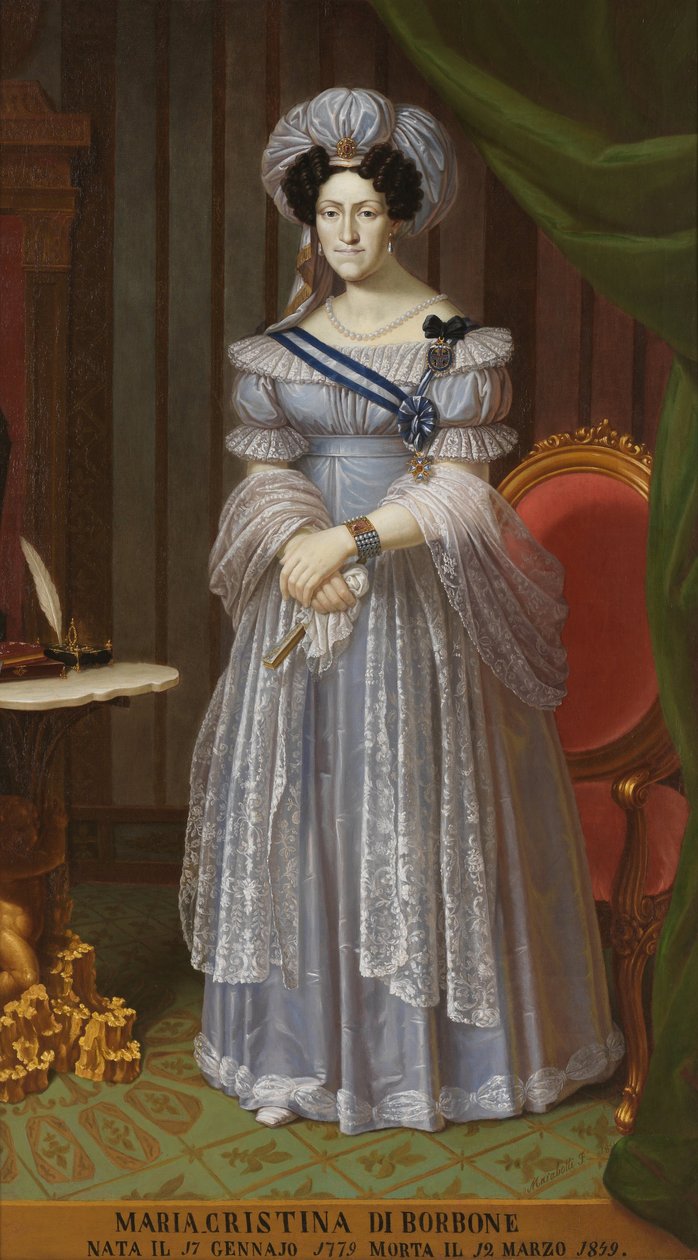 Retrato de María Cristina de Borbón de Unbekannt Unbekannt