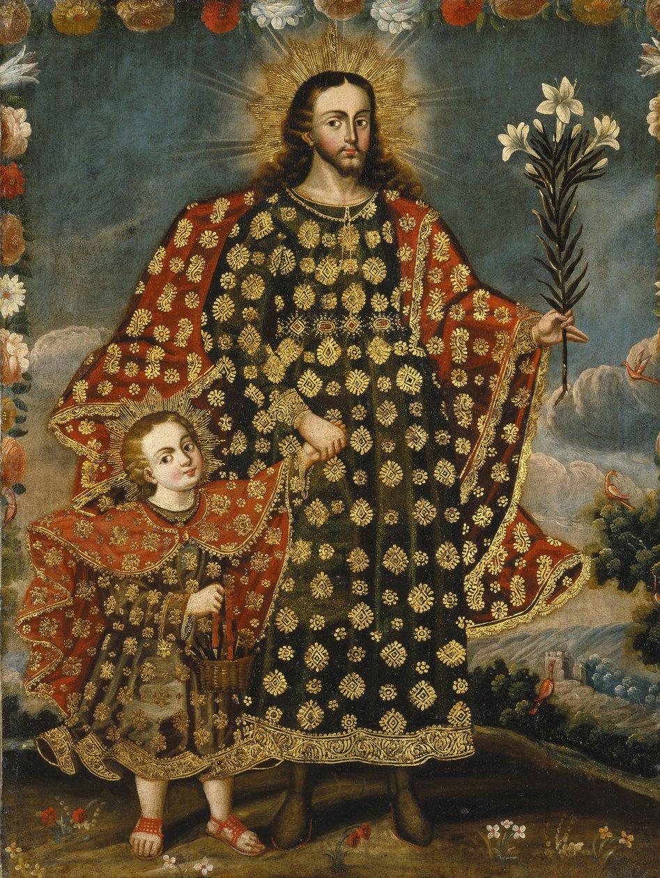 San José y el Niño Jesús de Unbekannt Unbekannt