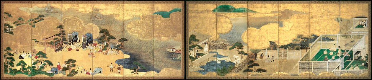 Escenas del Cuento de Genji (Genji monogatari) de Unbekannt Unbekannt
