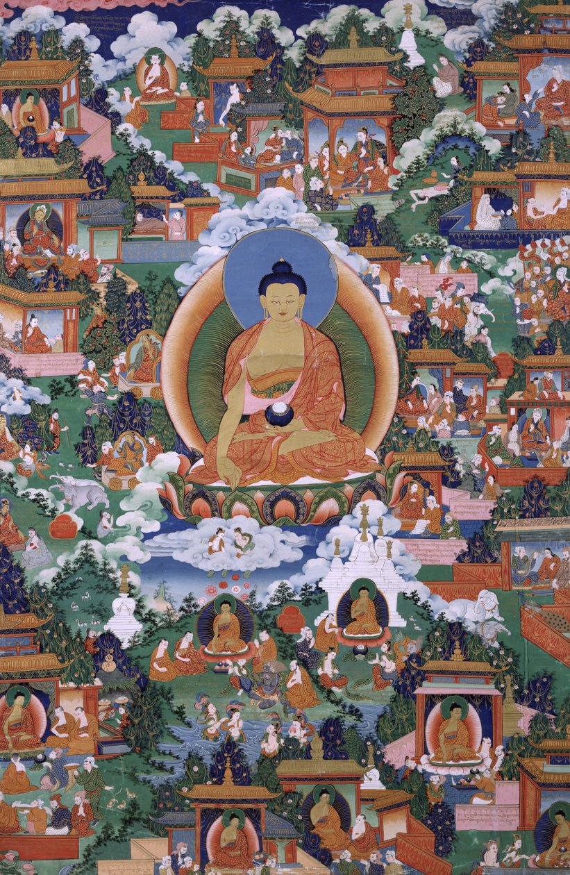 Buda Shakyamuni con Escenas de la Leyenda Avadana de Unbekannt Unbekannt
