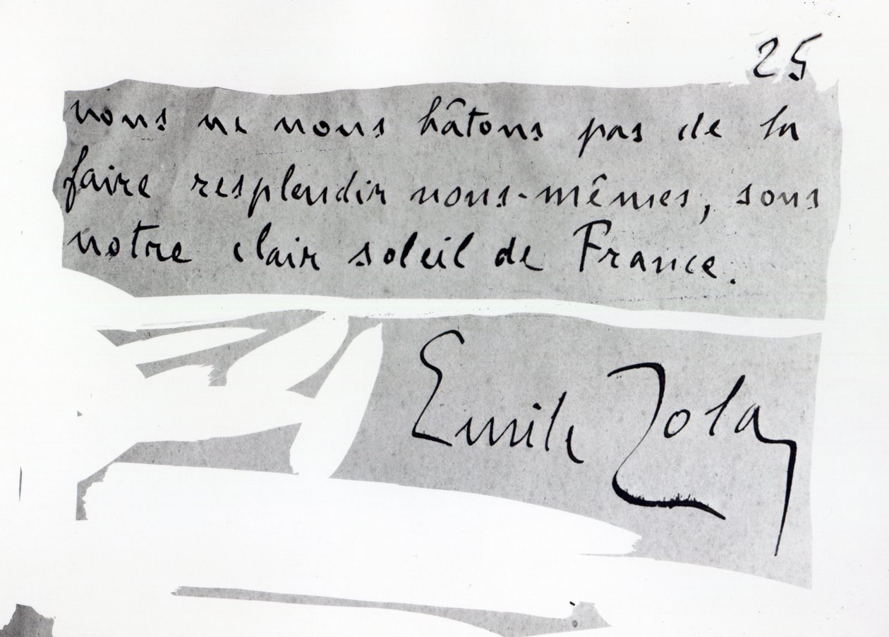 Firma de Émile Zola de Unbekannt Unbekannt
