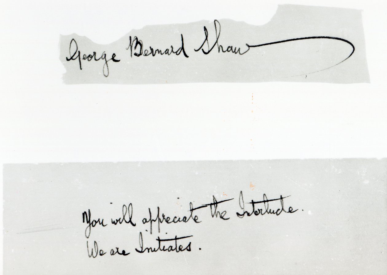 Firma de George Bernard Shaw de Unbekannt Unbekannt