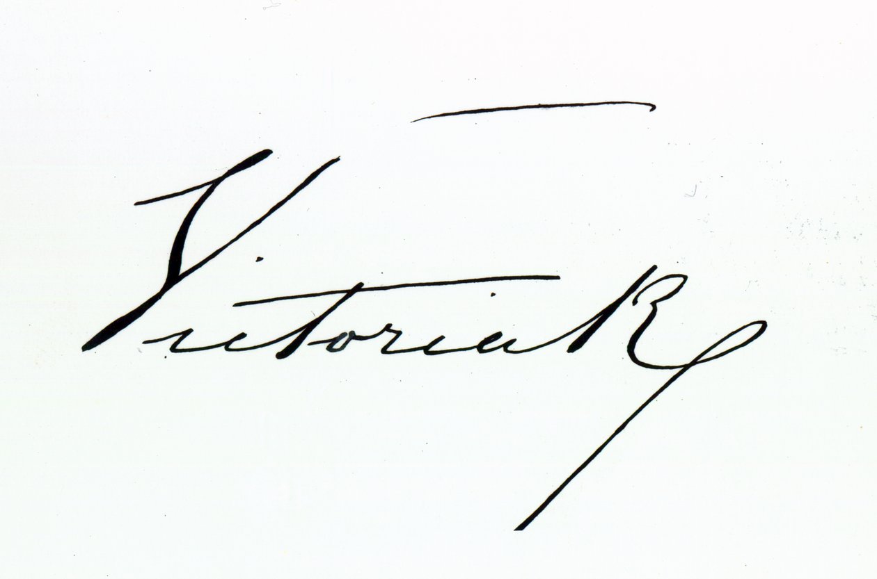 Firma de la Reina Victoria de Unbekannt Unbekannt
