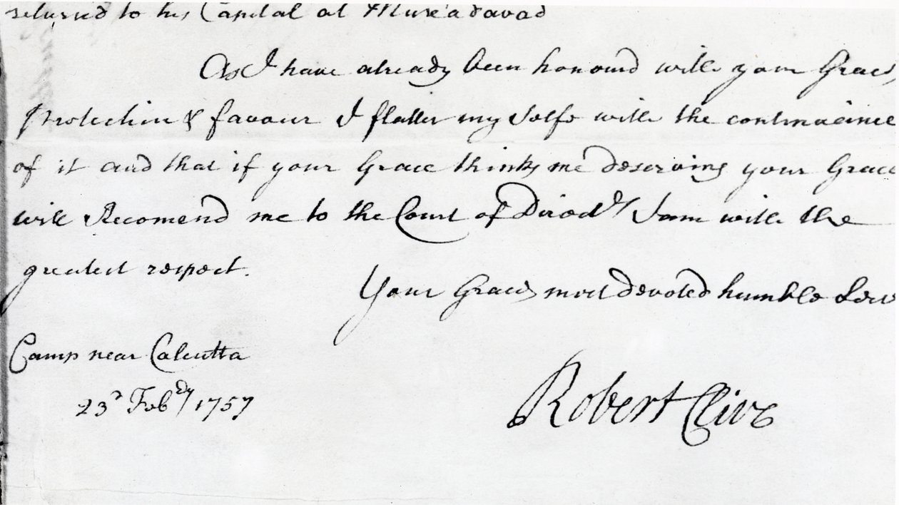 Firma de Robert Clive (1725-74) 1757 de Unbekannt Unbekannt