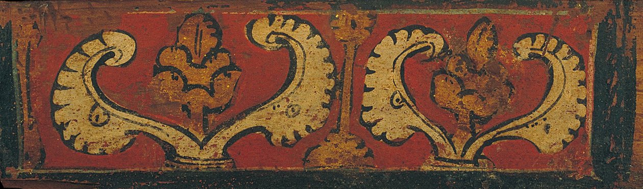 Pequeño panel de techo artesonado con motivos vegetales de Unbekannt Unbekannt