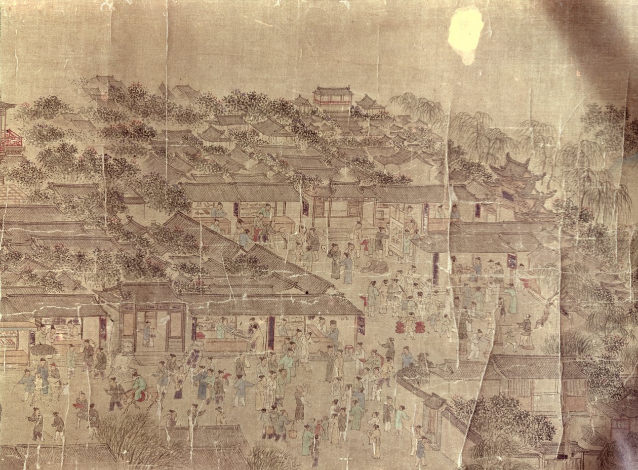 Escena callejera, china, dinastía Ming (1368-1644) de Unbekannt Unbekannt