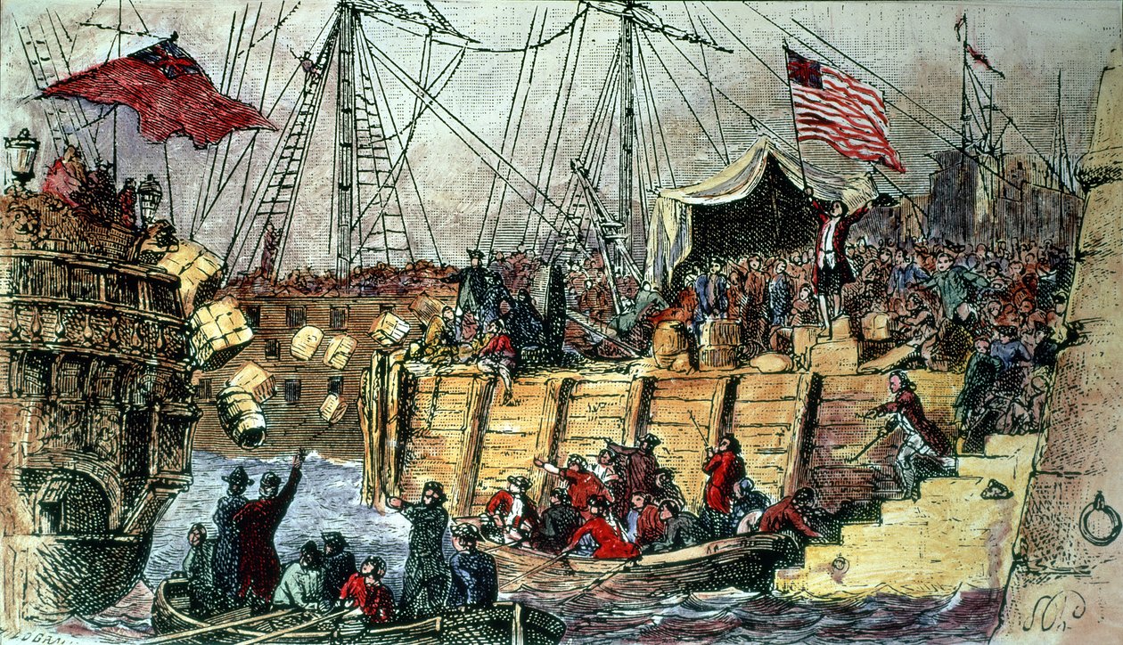 La fiesta del té de Boston, 16 de diciembre de 1773 de Unbekannt Unbekannt