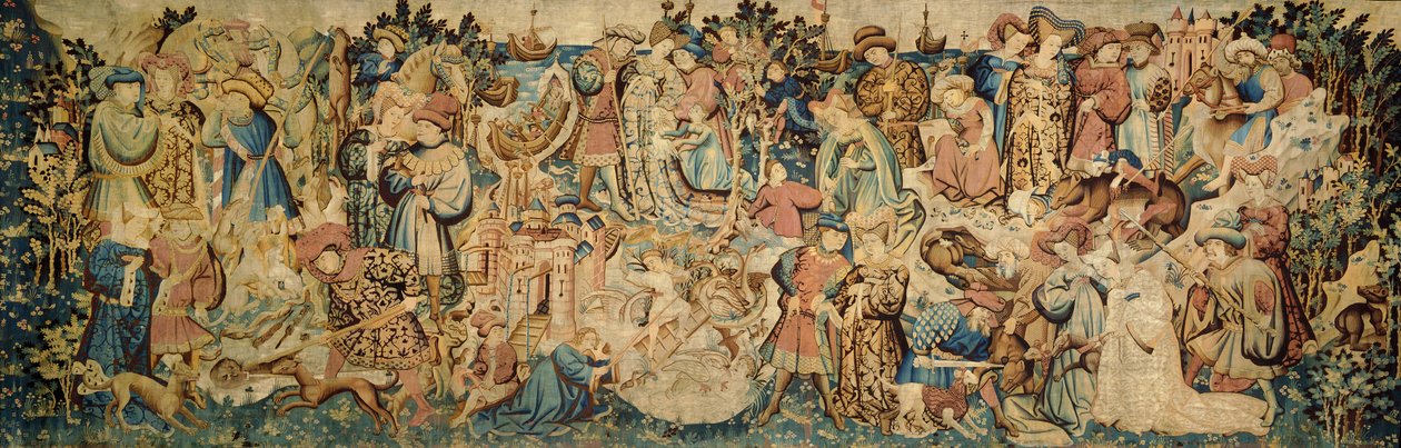 Los tapices de caza de Devonshire; caza del cisne y la nutria de Unbekannt Unbekannt
