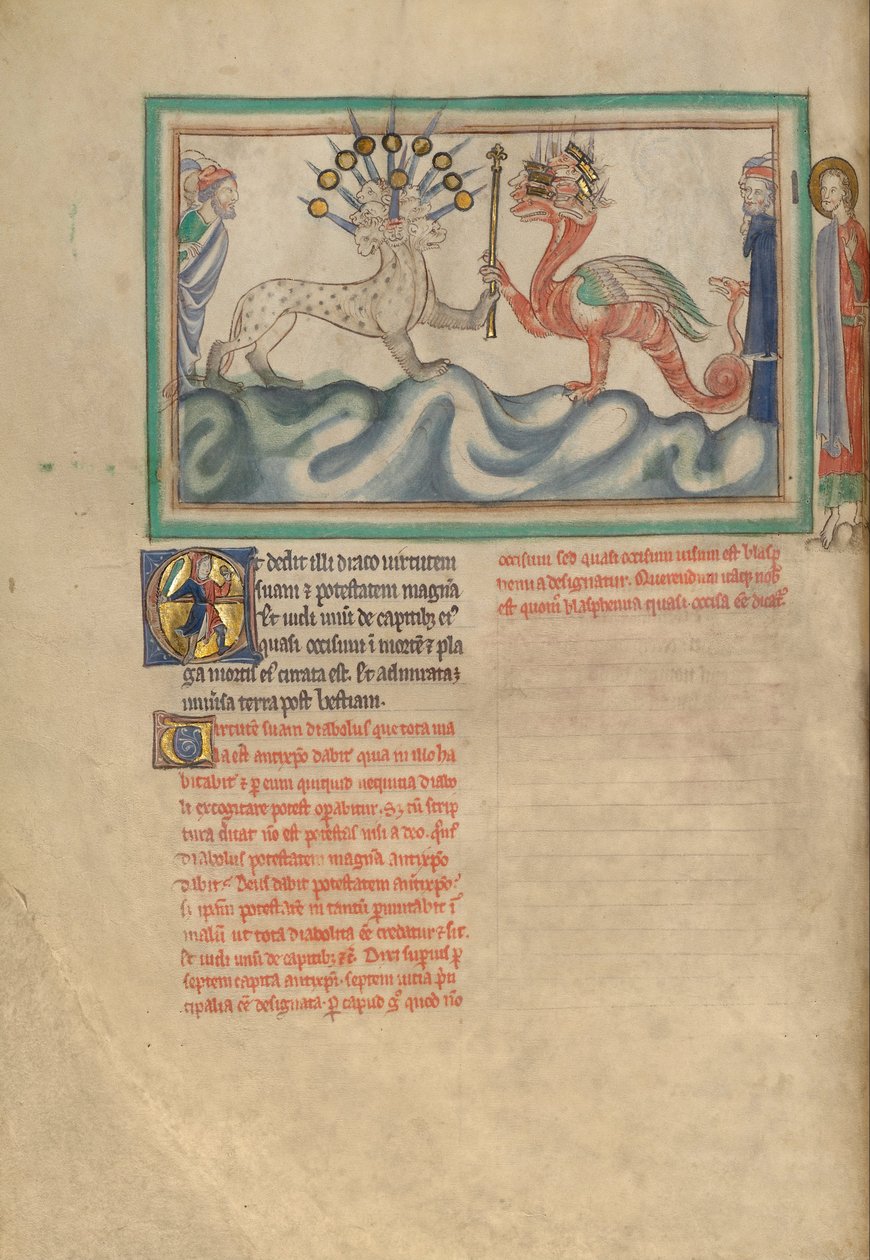 El Dragón Entregando el Cetro de Poder a la Bestia del Mar de Unbekannt Unbekannt