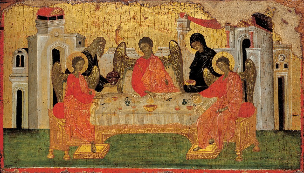 La hospitalidad de Abraham de Unbekannt Unbekannt