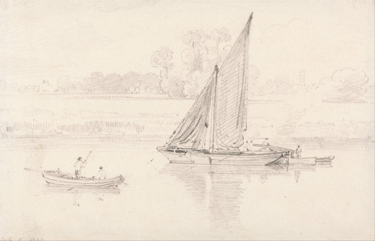 El Támesis en Kew, 9 de febrero de 1806 de Unbekannt Unbekannt
