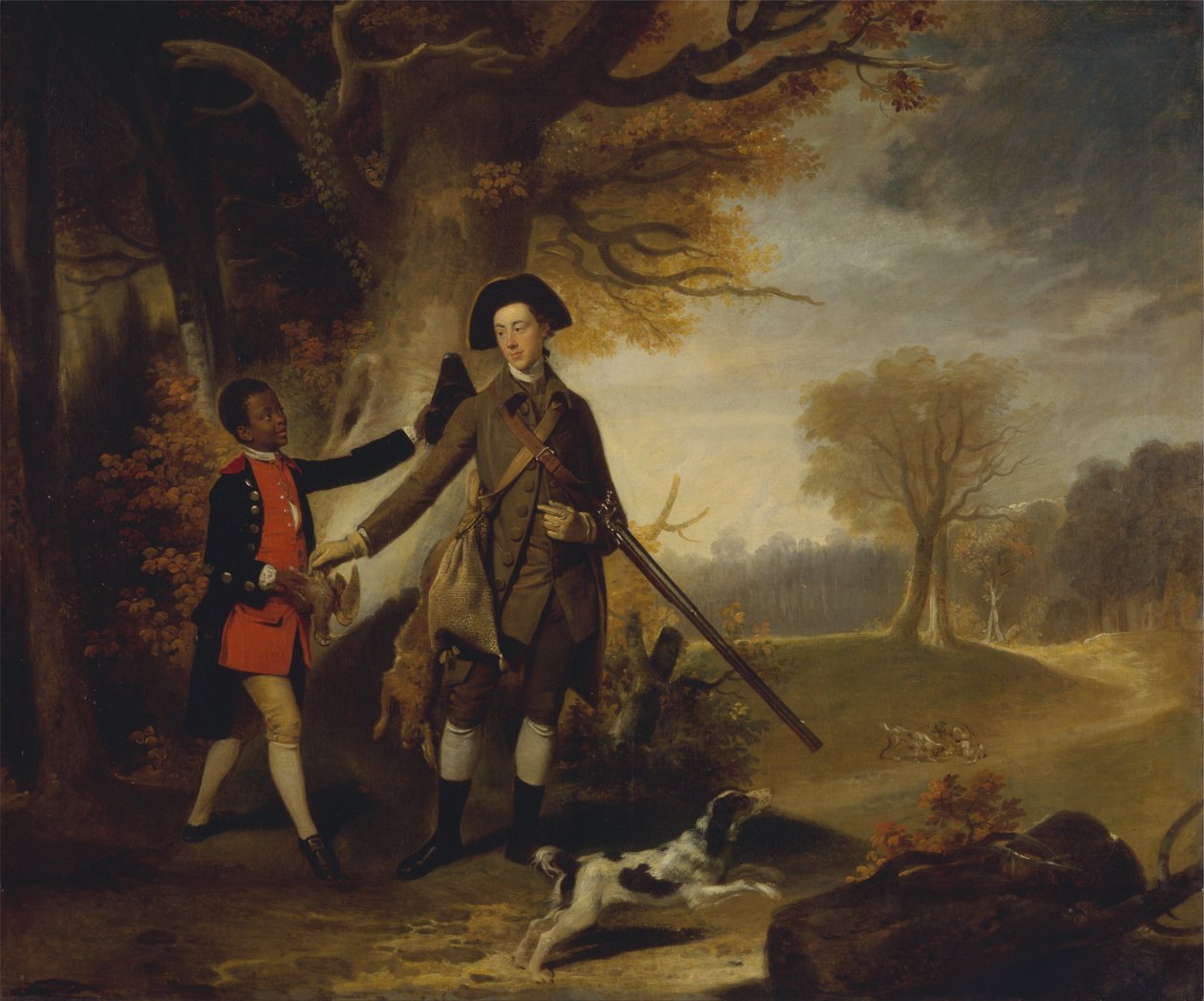 El tercer duque de Richmond cazando con su sirviente de Unbekannt Unbekannt