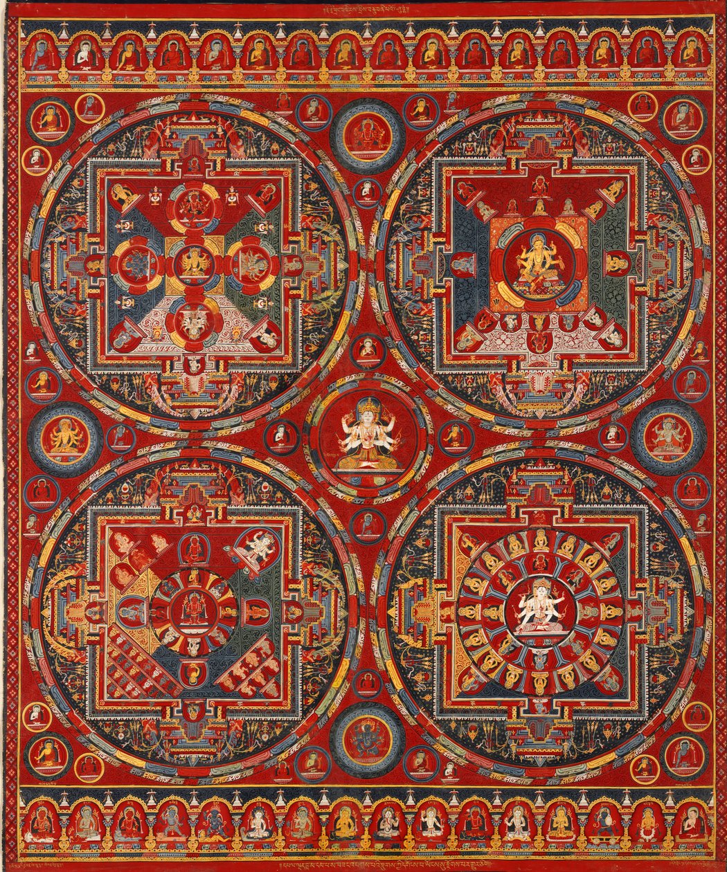 Cuatro Mandalas de la Serie Vajravali de Unbekannt Unbekannt