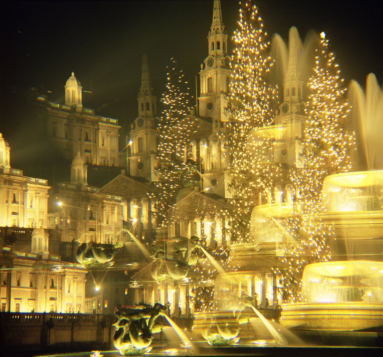 Trafalgar Square, luces de Navidad de Unbekannt Unbekannt